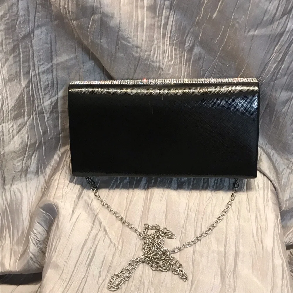 Elegant Silver and Blue Rhinestone Clutch - ZETA inspired - Picture 4 of 6